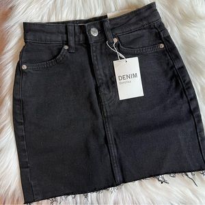 NWT Bershka Denim high rise denim mini skirt